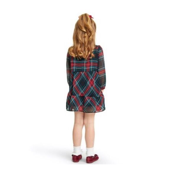 New! DRAPER JAMES Girls Plaid Dress Size 2T Daughter Dance Valentine’s Day NWT - Picture 2 of 10